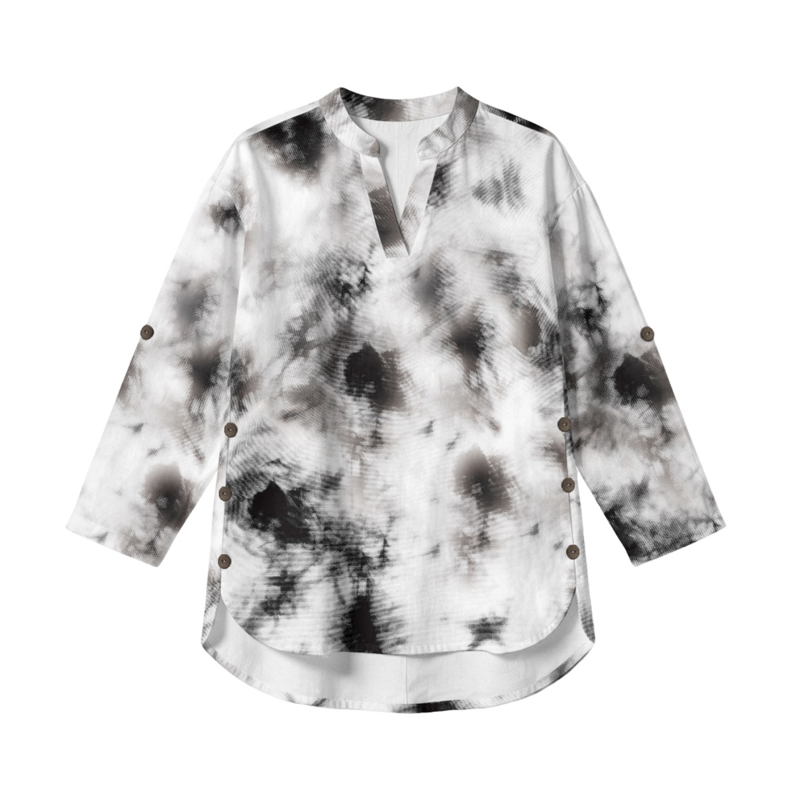 Linen Shirt Breathable - INSTANTARTS Camisa de lino con cuello
