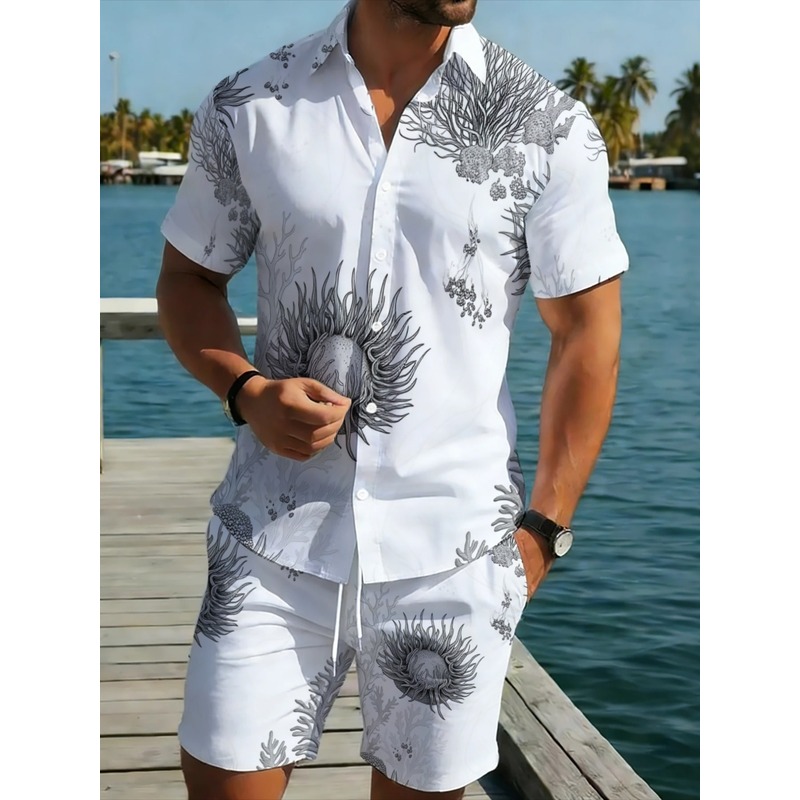 Resort Shirt Floral - Conjunto de Camisa y Pantalones Cortos
