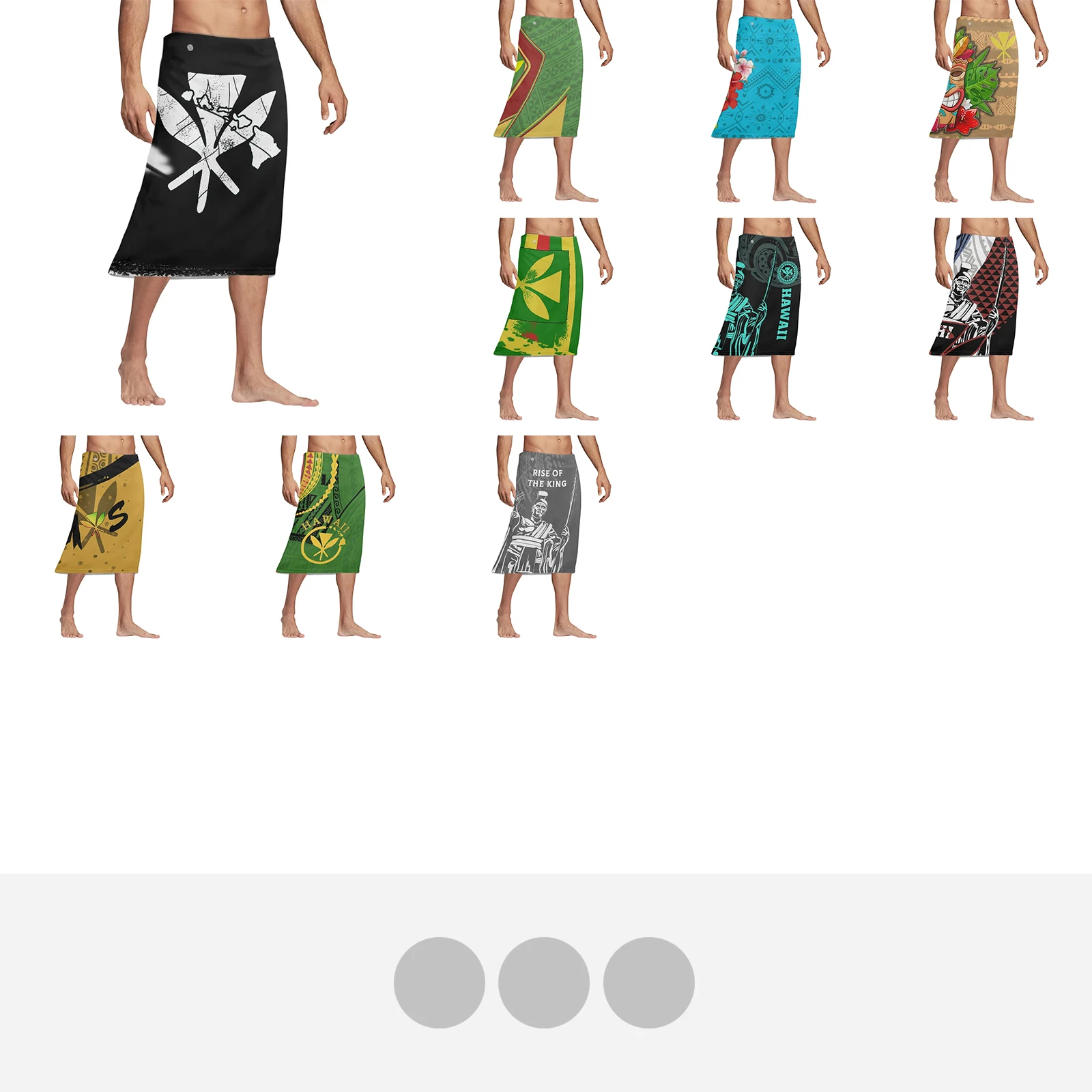 Sarong Men Wrap - Estampado de tatuaje Tribal polinesiano, ropa