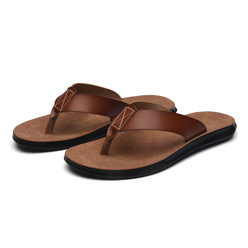 Flip Flop Leather Men - Sandalias Italianas de Cuero Nuevas para