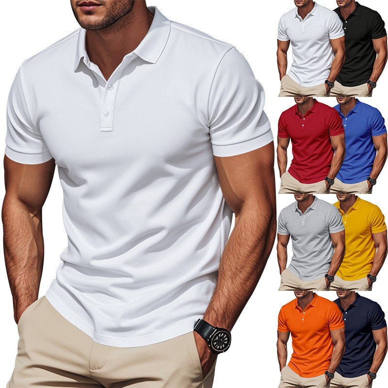 Polo Shirt Pique - Camisa Casual de Corte Ajustado, Manga