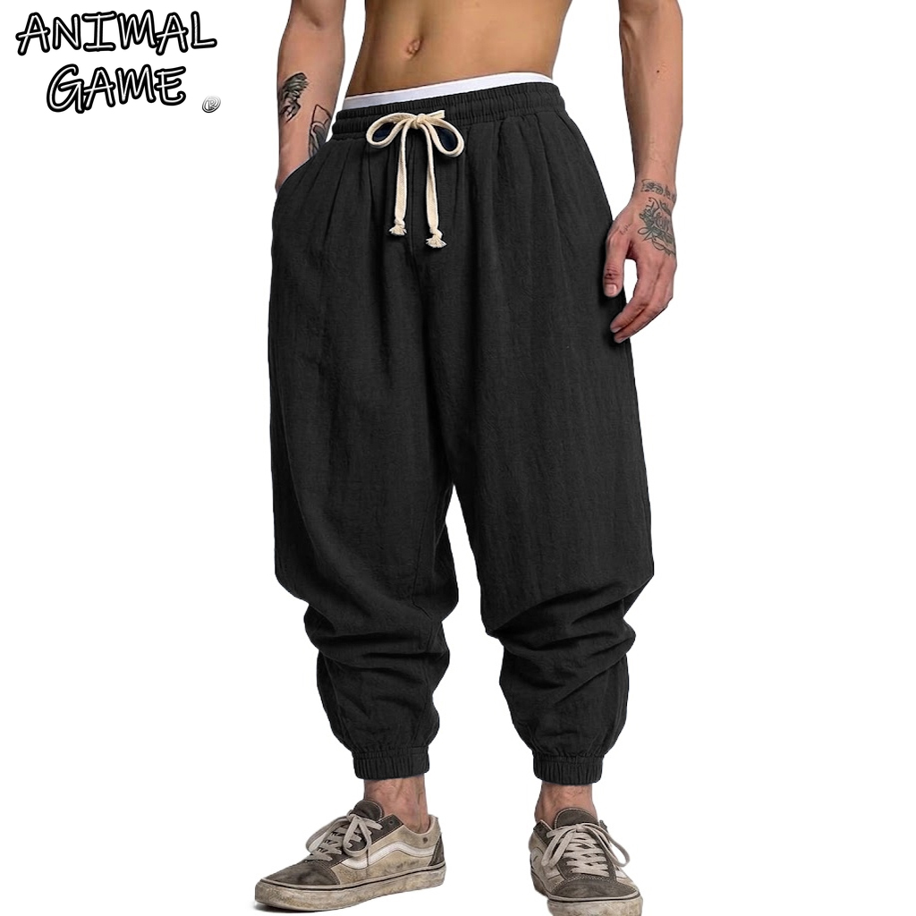 Short Linen Drawstring - Pantalones de Lino y Algodón Coreanos