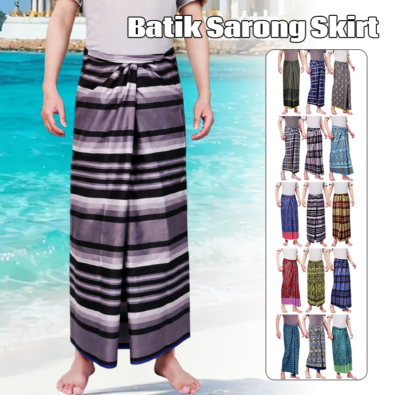 Sarong Men Wrap - Falda Sarong Batik Étnica para Hombre