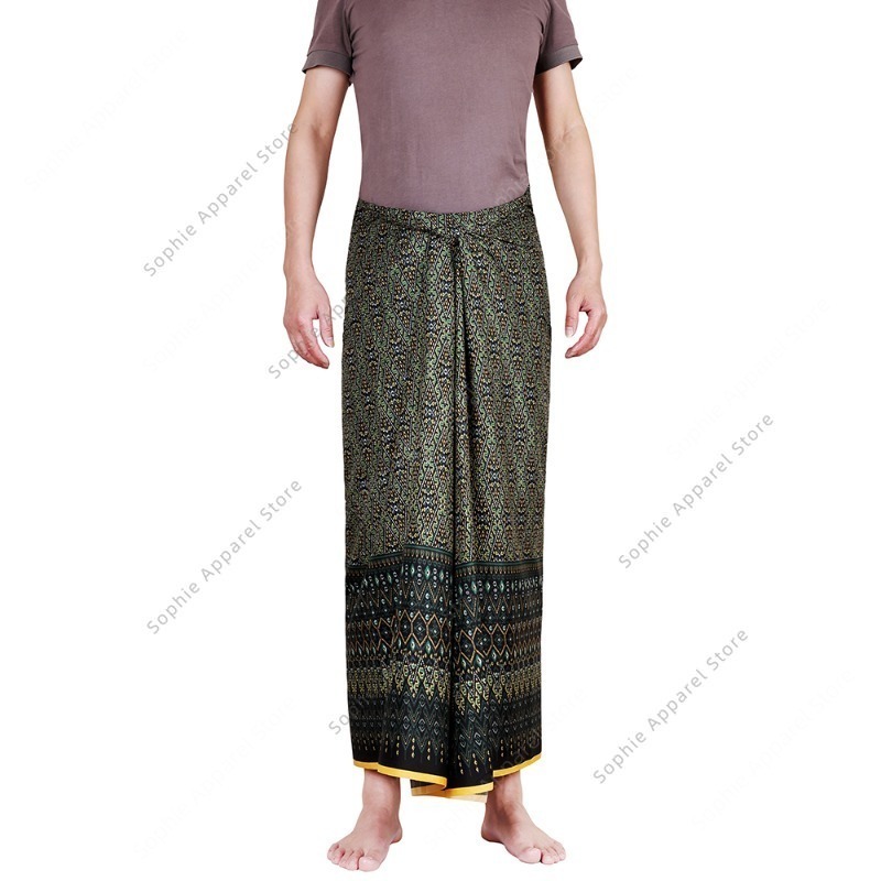 Sarong Men Wrap - Falda pareo batik para playa, falda