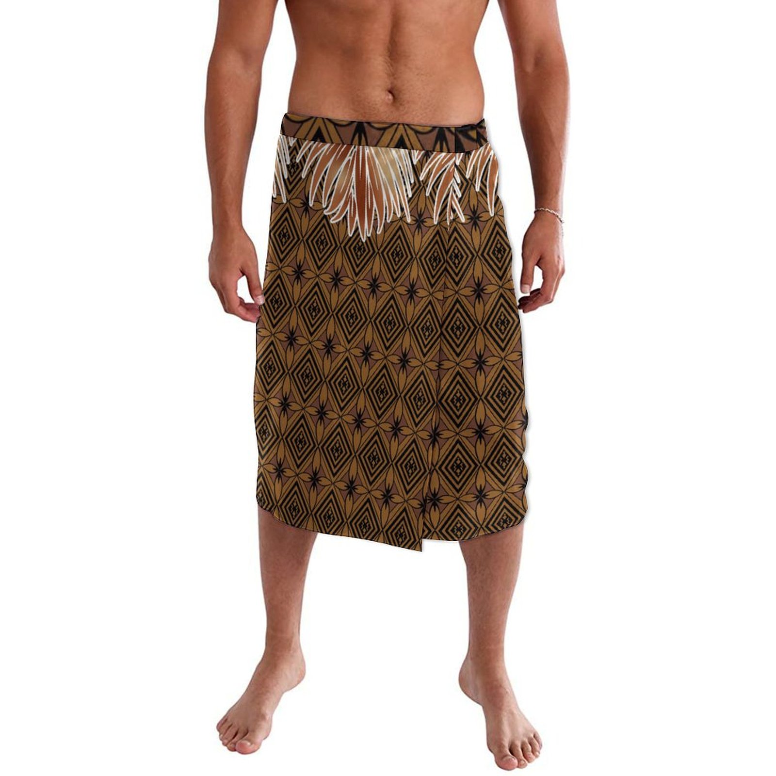 Sarong Men Wrap - Delantal informal tradicional polinesiano Tribal para