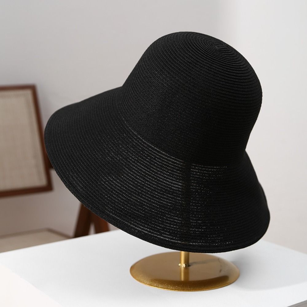 Bucket Hat Straw - Sombrero de paja de ala ancha