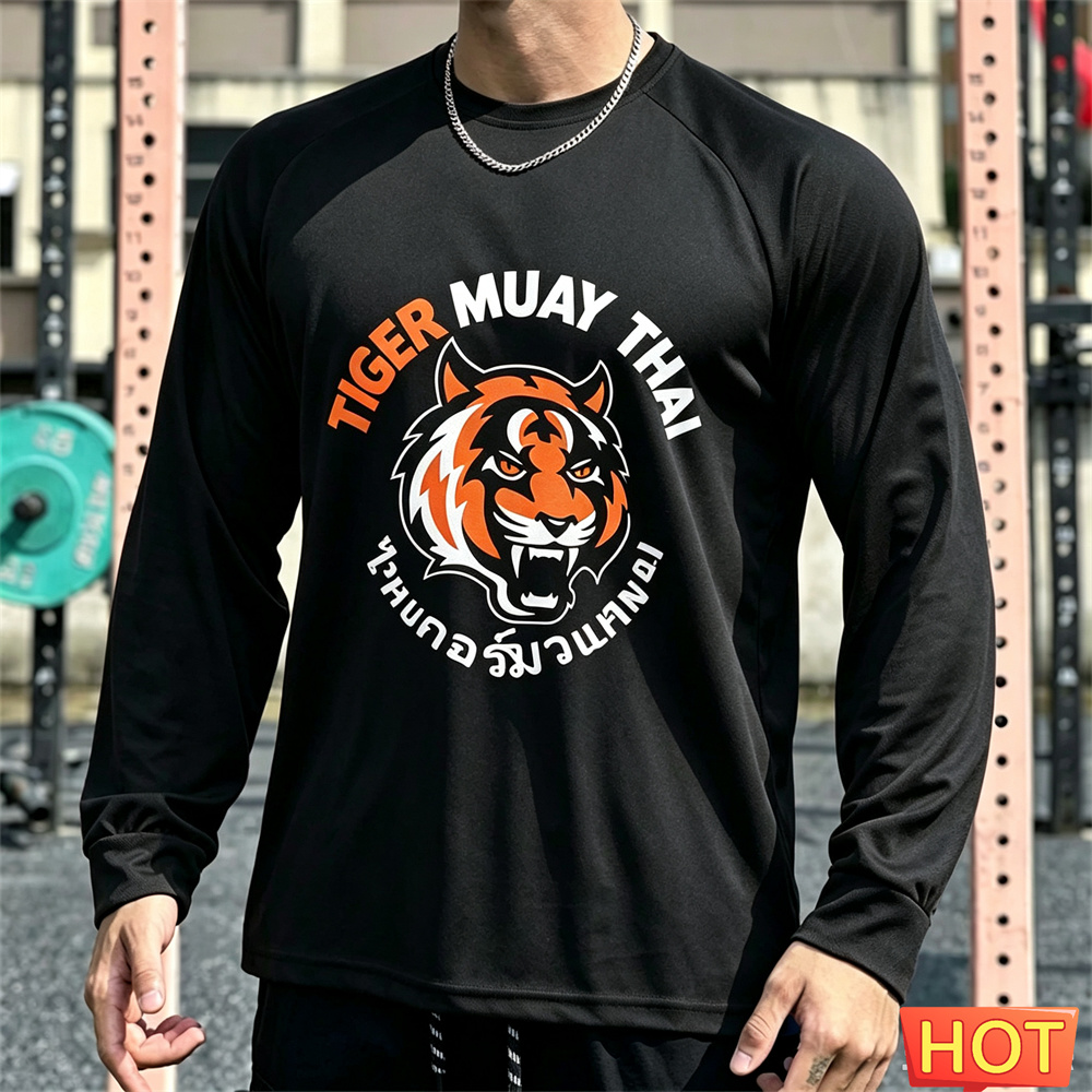 Tee Graphic Print - Camiseta de manga larga para hombre