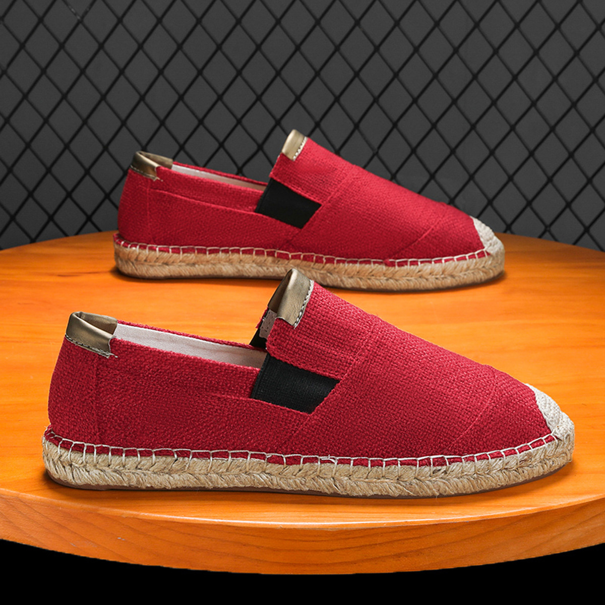 Espadrille Slip On - 2025New-zapatos informales de lino para hombre