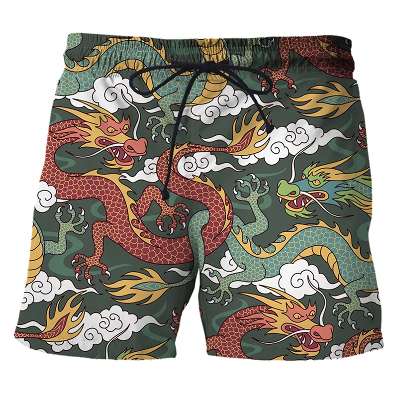 Trunks Board Surf - Bañadores con estampado 3d de dragón