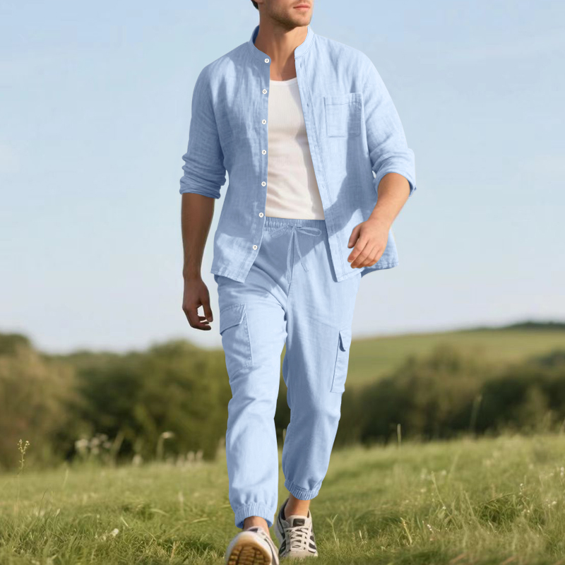 Conjunto de Dos Piezas de Lino - Linen Shirt Breathable reseña y precio