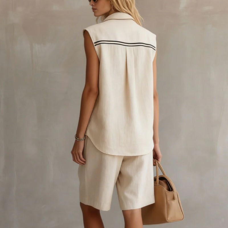 Conjunto de Dos Piezas de Lino - Linen Shirt Breathable reseña y precio