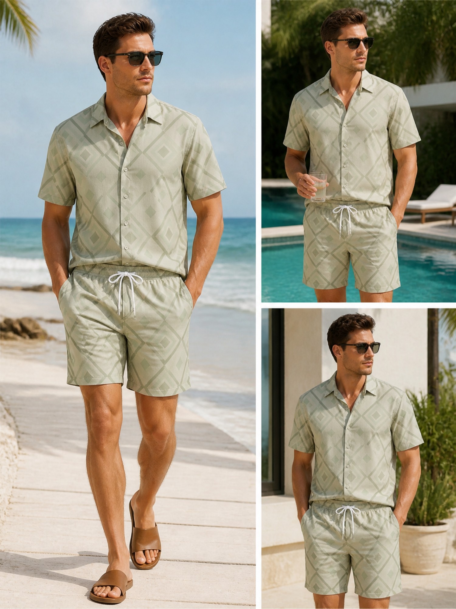 Conjunto de Camisa de Manga Co - Resort Shirt Floral reseña y precio