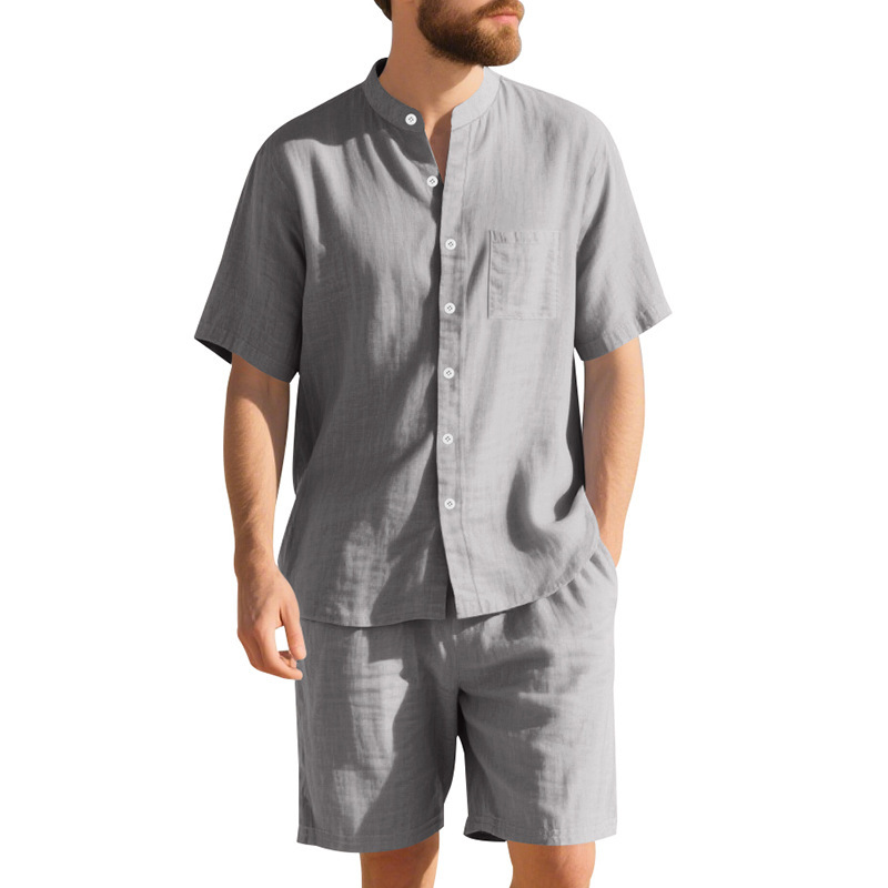 Conjunto de verano para hombre - Linen Shirt Breathable reseña y precio