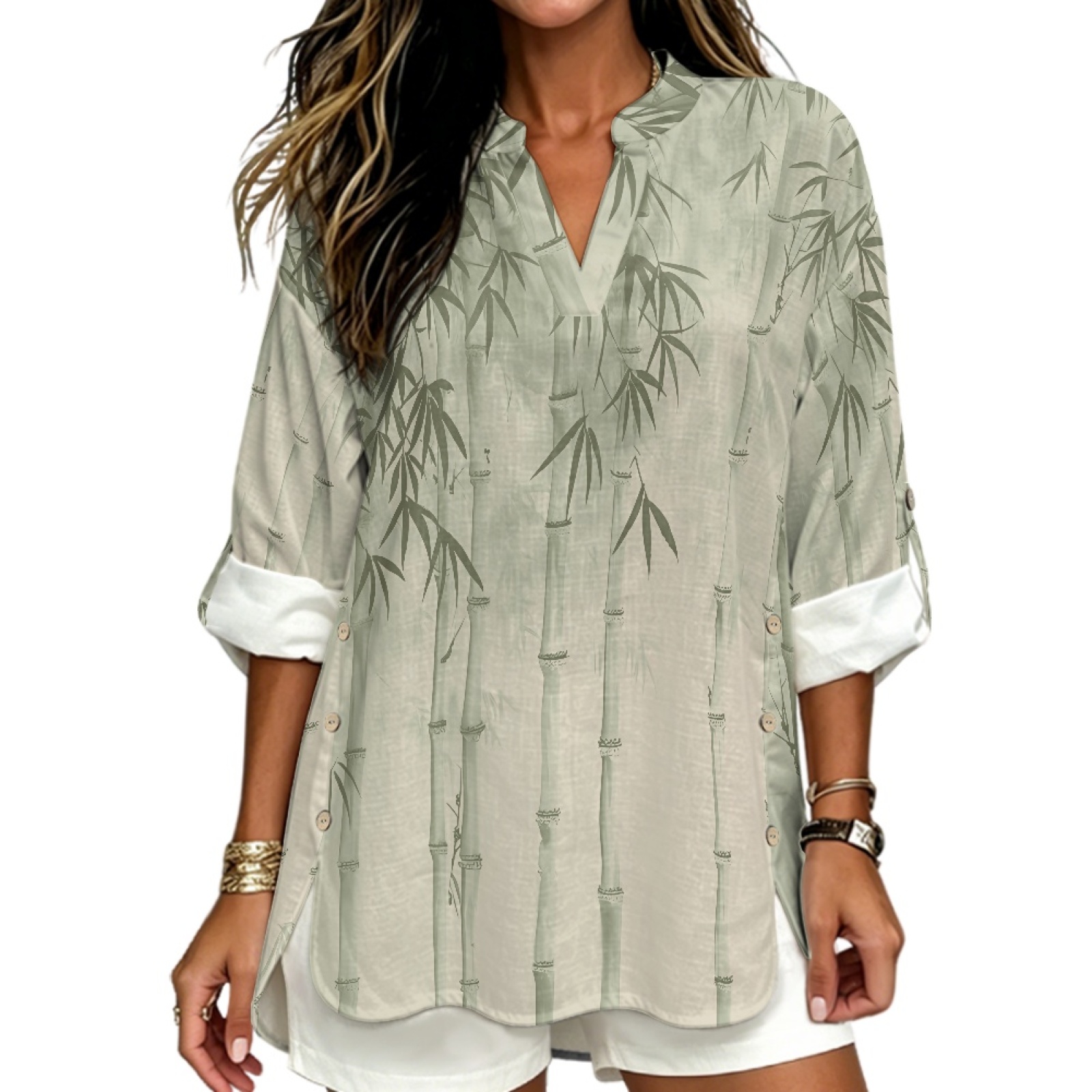 INSTANTARTS Camisa de lino con - Linen Shirt Breathable reseña y precio