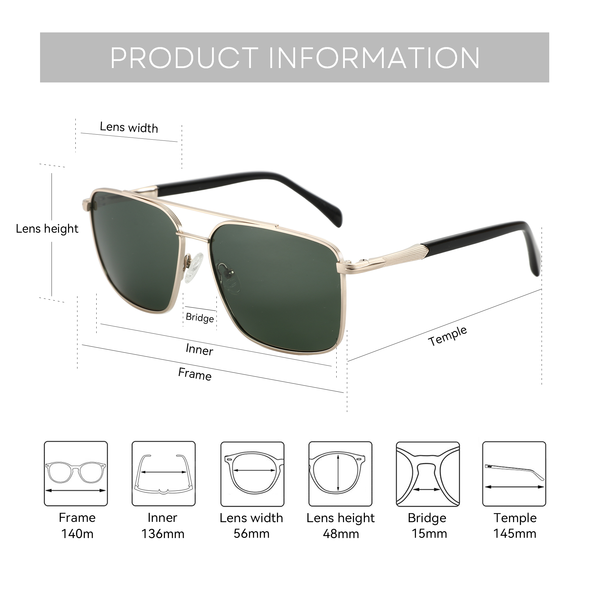 BLUEMOKY, gafas de sol graduad - Sunglasses Aviator Polarized reseña y precio