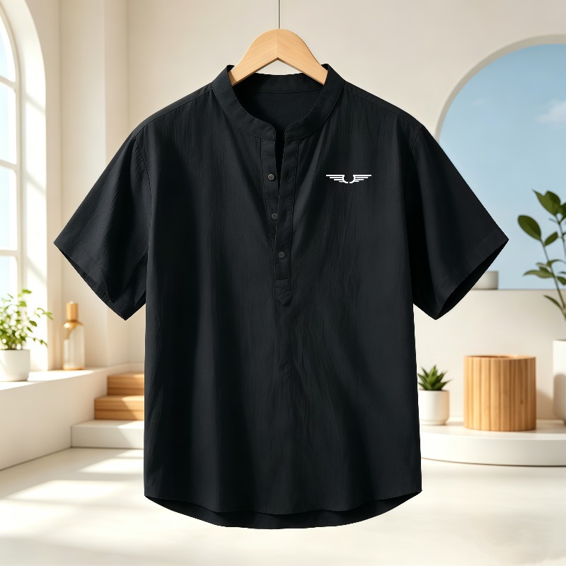 Camisa de manga corta con cuel - Linen Shirt Breathable reseña y precio