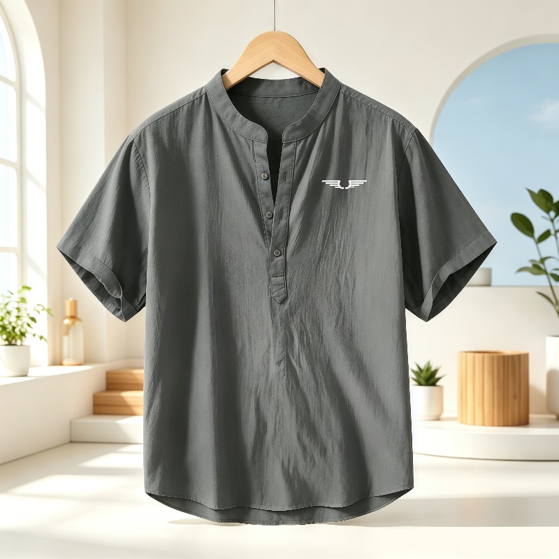 Camisa de manga corta con cuel - Linen Shirt Breathable reseña y precio