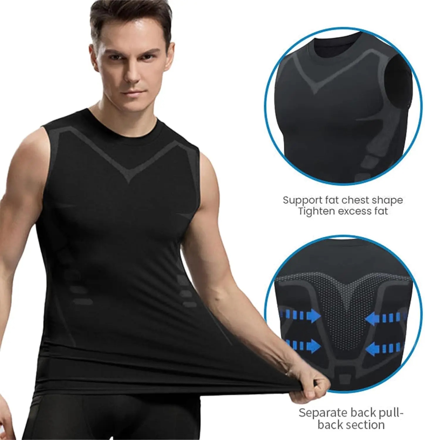 Camiseta sin mangas de compres - Tank Top Muscle reseña y precio