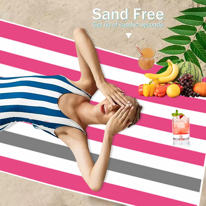 Toalla de Playa a Rayas Vibran - Beach Towel Large reseña y precio