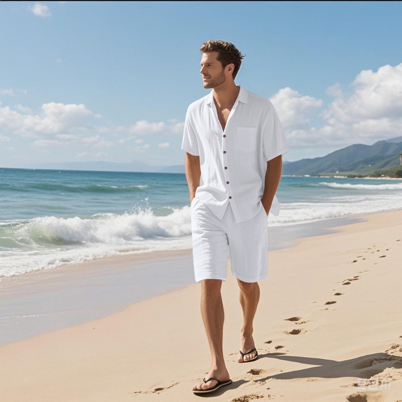 Conjunto de Camisa y Pantalone - Linen Shirt Breathable reseña y precio