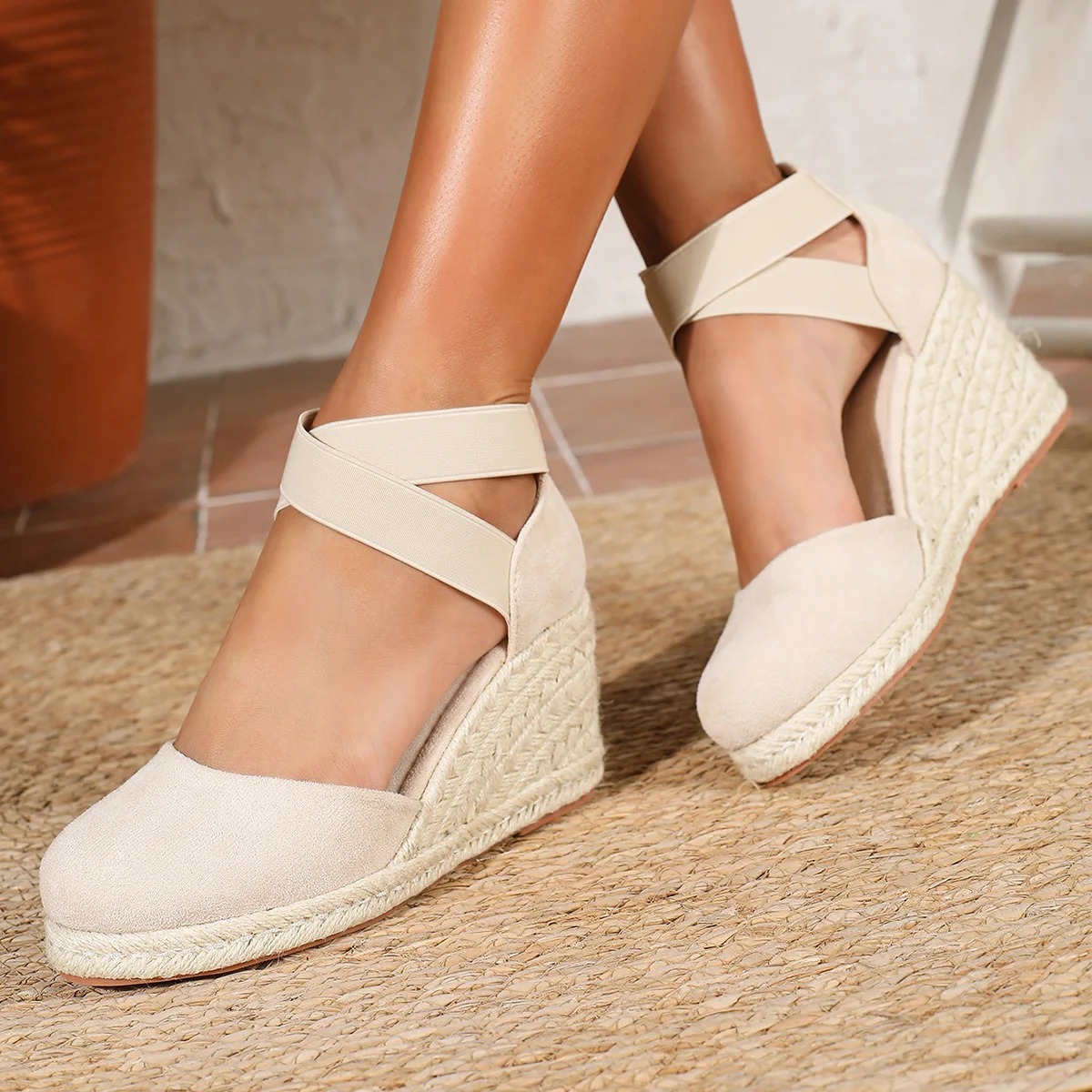 Sandalias de cuña tipo alparga - Espadrille Slip On reseña y precio