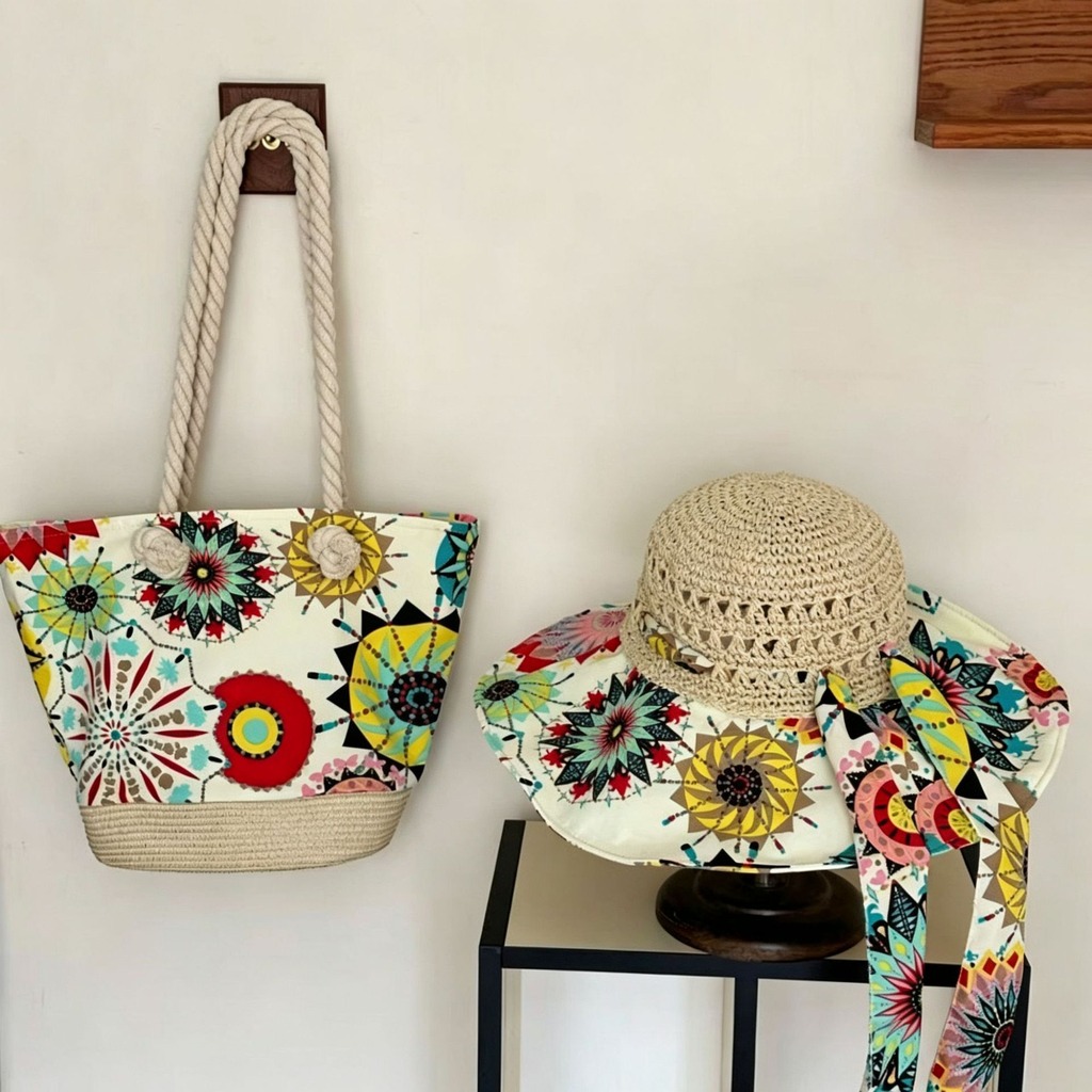 Conjunto de Sombrero de Paja B - Bucket Hat Straw reseña y precio