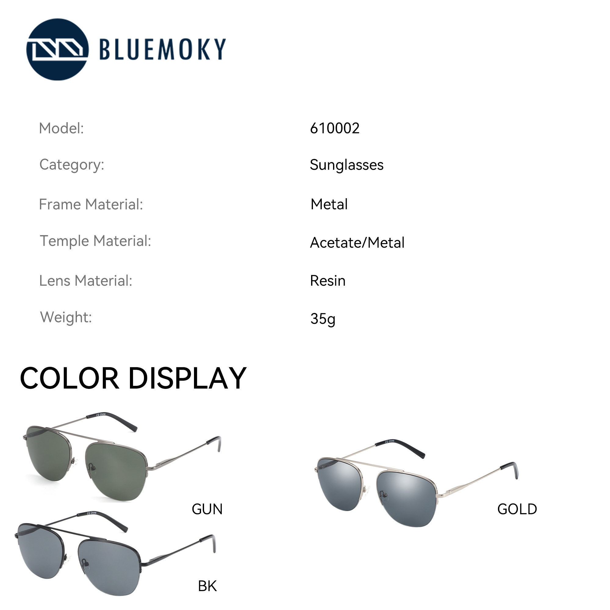 BLUEMOKY gafas de sol graduada - Sunglasses Aviator Polarized reseña y precio