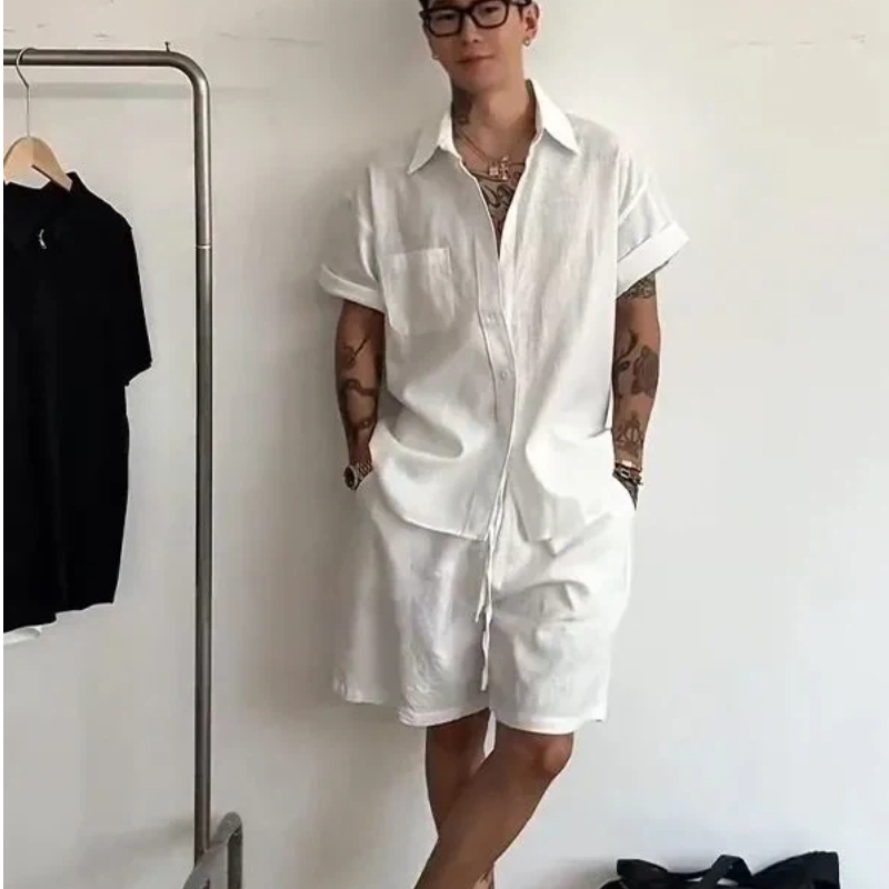 Conjunto de 2 Piezas de Lino y - Linen Shirt Breathable reseña y precio