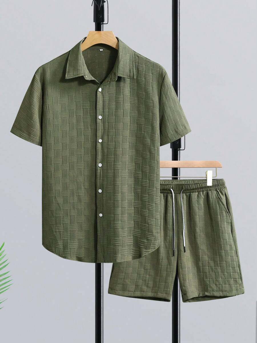 Conjunto de Camisa de Manga Co - Short Linen Drawstring reseña y precio