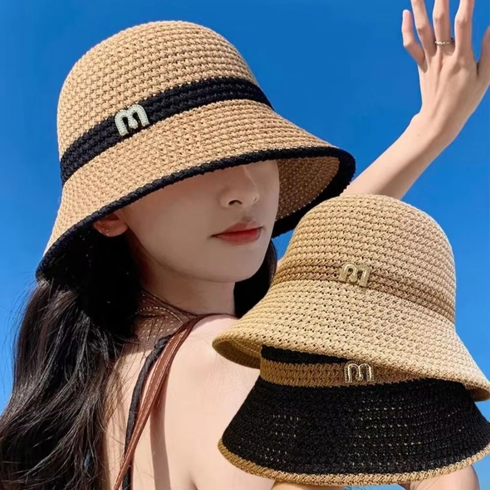 Sombrero de pescador con lazo  - Bucket Hat Straw reseña y precio