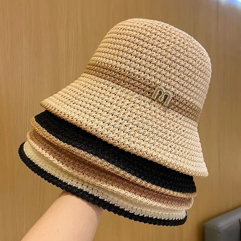 Sombrero de pescador con lazo  - Bucket Hat Straw reseña y precio