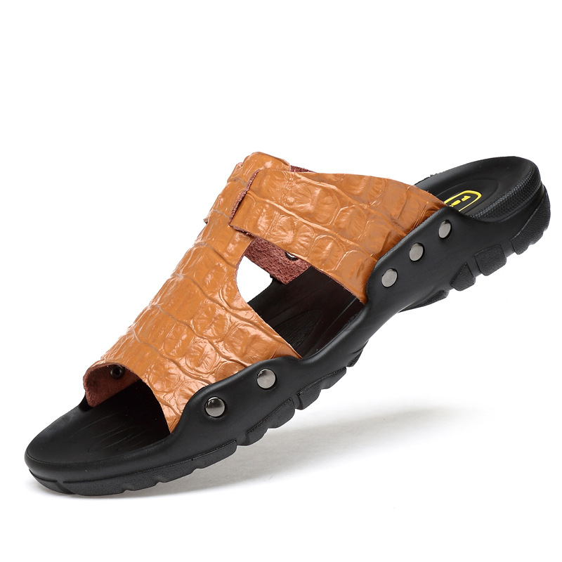 Sandalias de cuero, zapatilla  - Flip Flop Leather Men reseña y precio