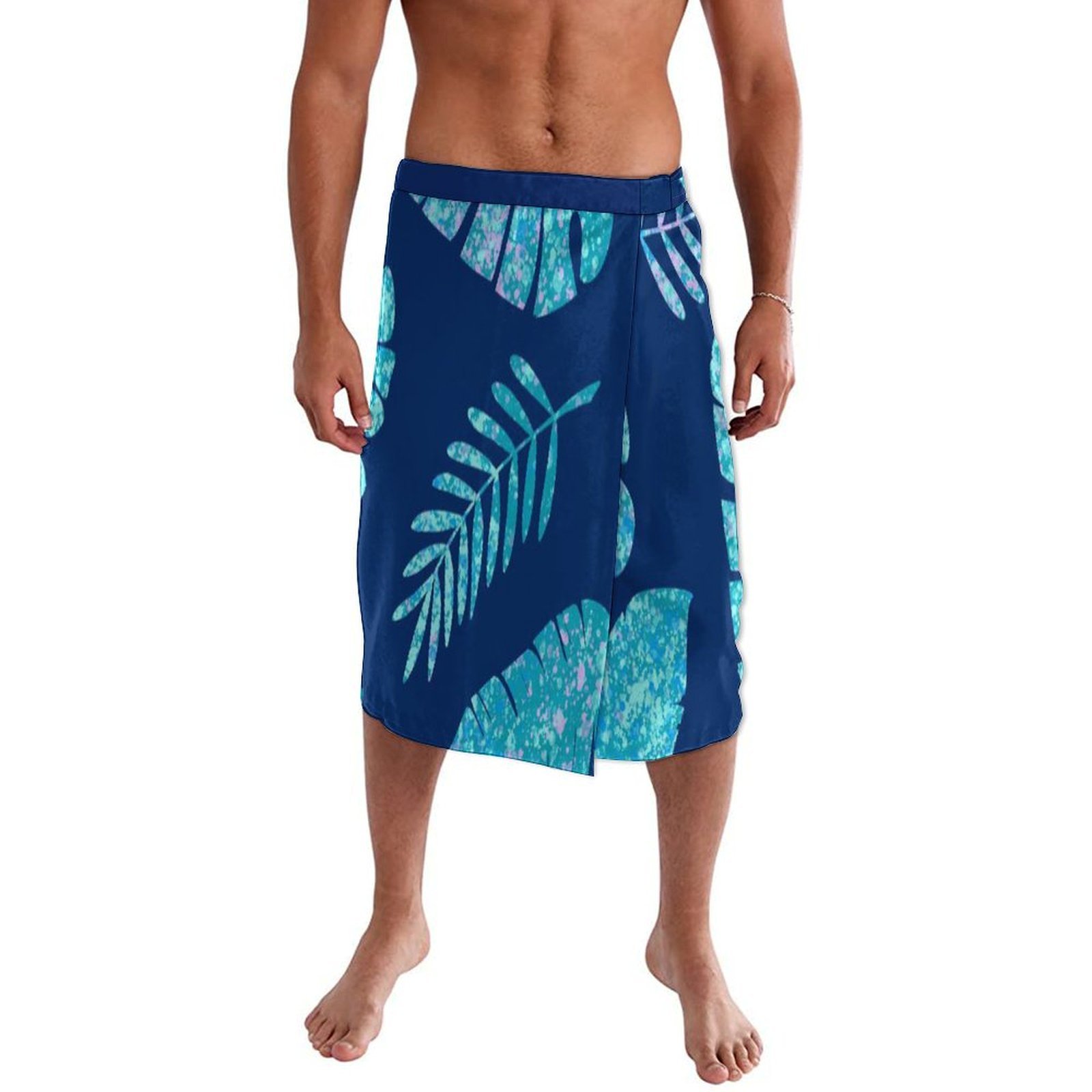 Vestido playero polinesio azul - Sarong Men Wrap reseña y precio