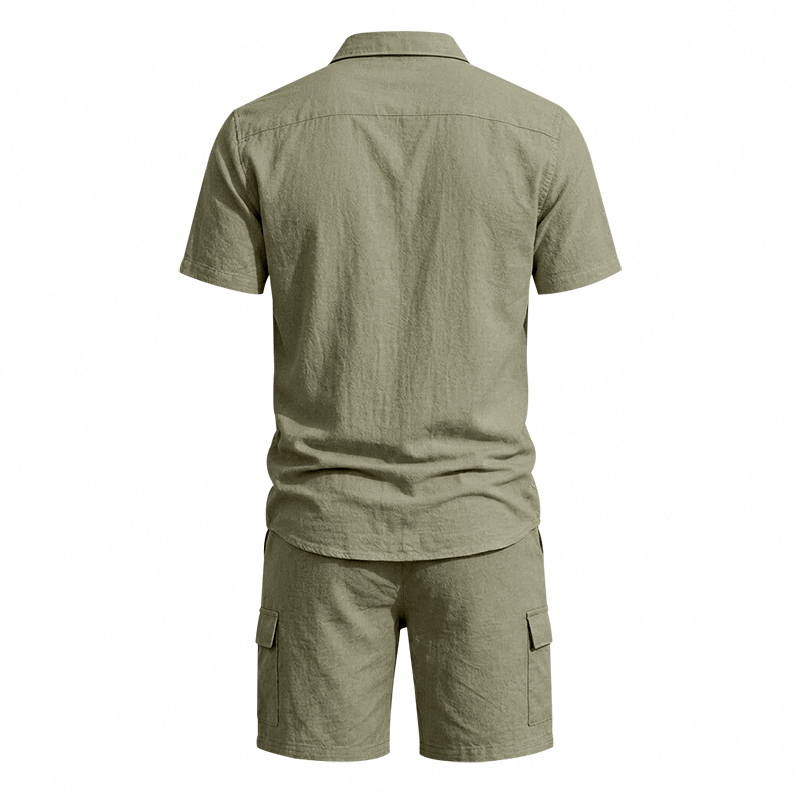 Conjunto de Dos Piezas de Lino - Linen Shirt Breathable reseña y precio